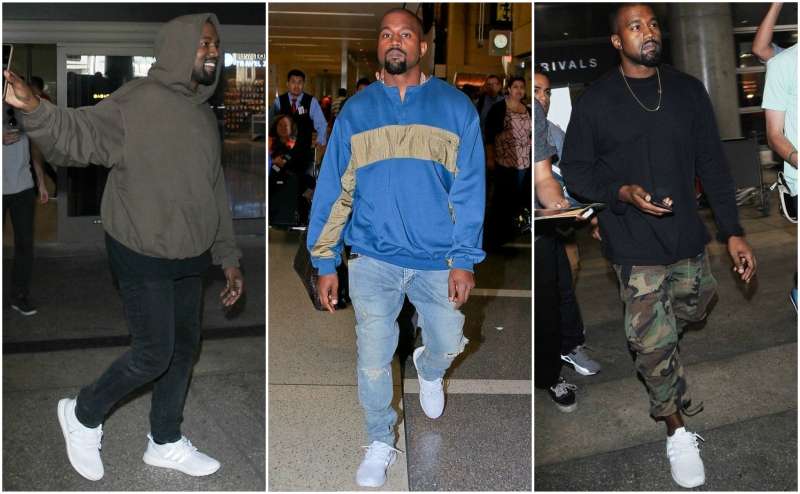 kanye west in ultra boosts