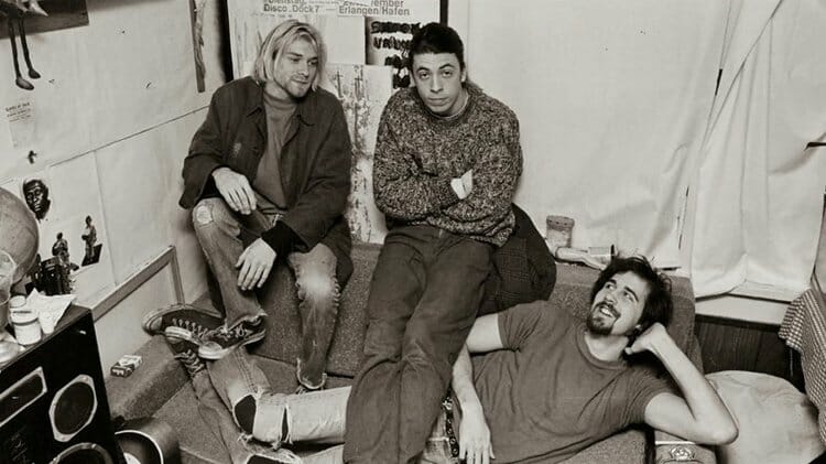 Nirvana wearing Converse Chuck Taylors Black and White