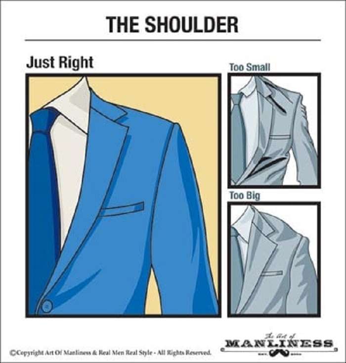 shoulder tailor made suit jacket