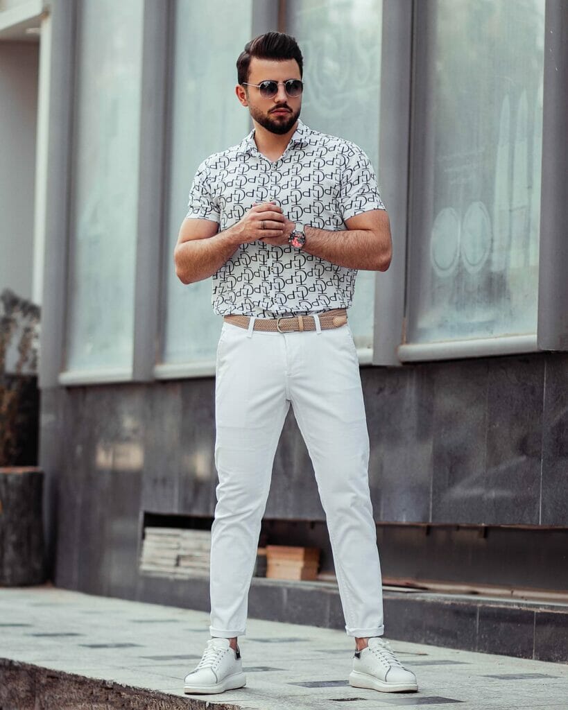 Classic Cropped Trouser Fit With Dress Shirt