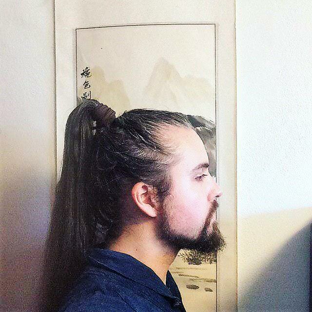 man ponytail