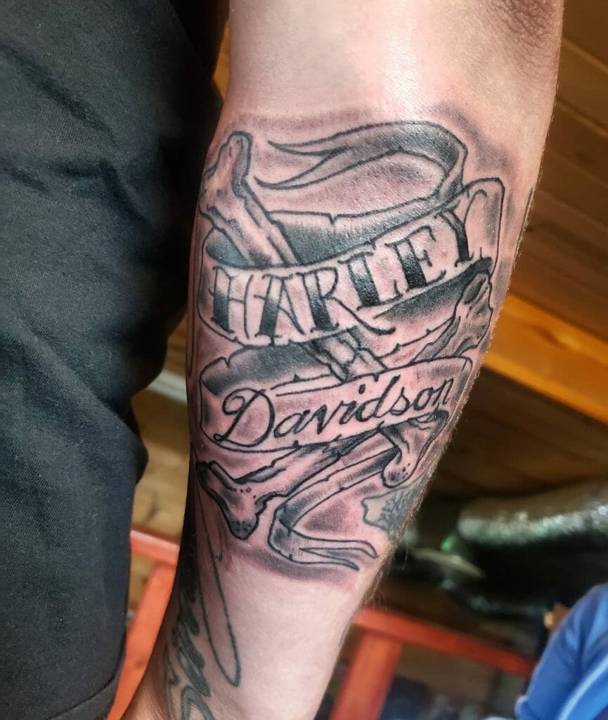 Harley Davidson Cross Tattoo
