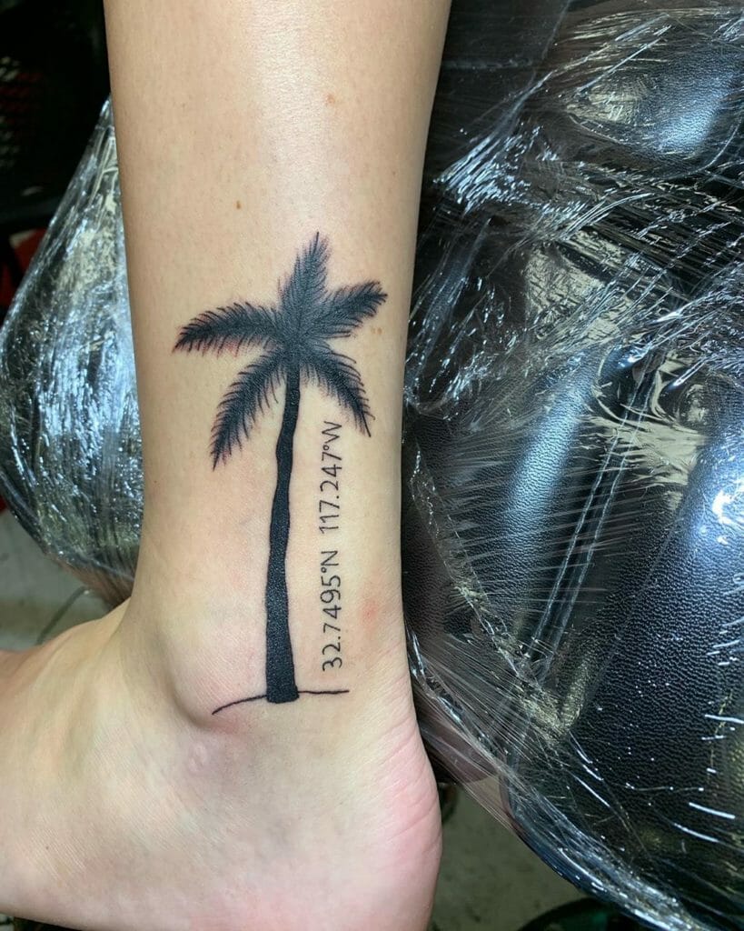 Palm Tree Silhouette Tattoo