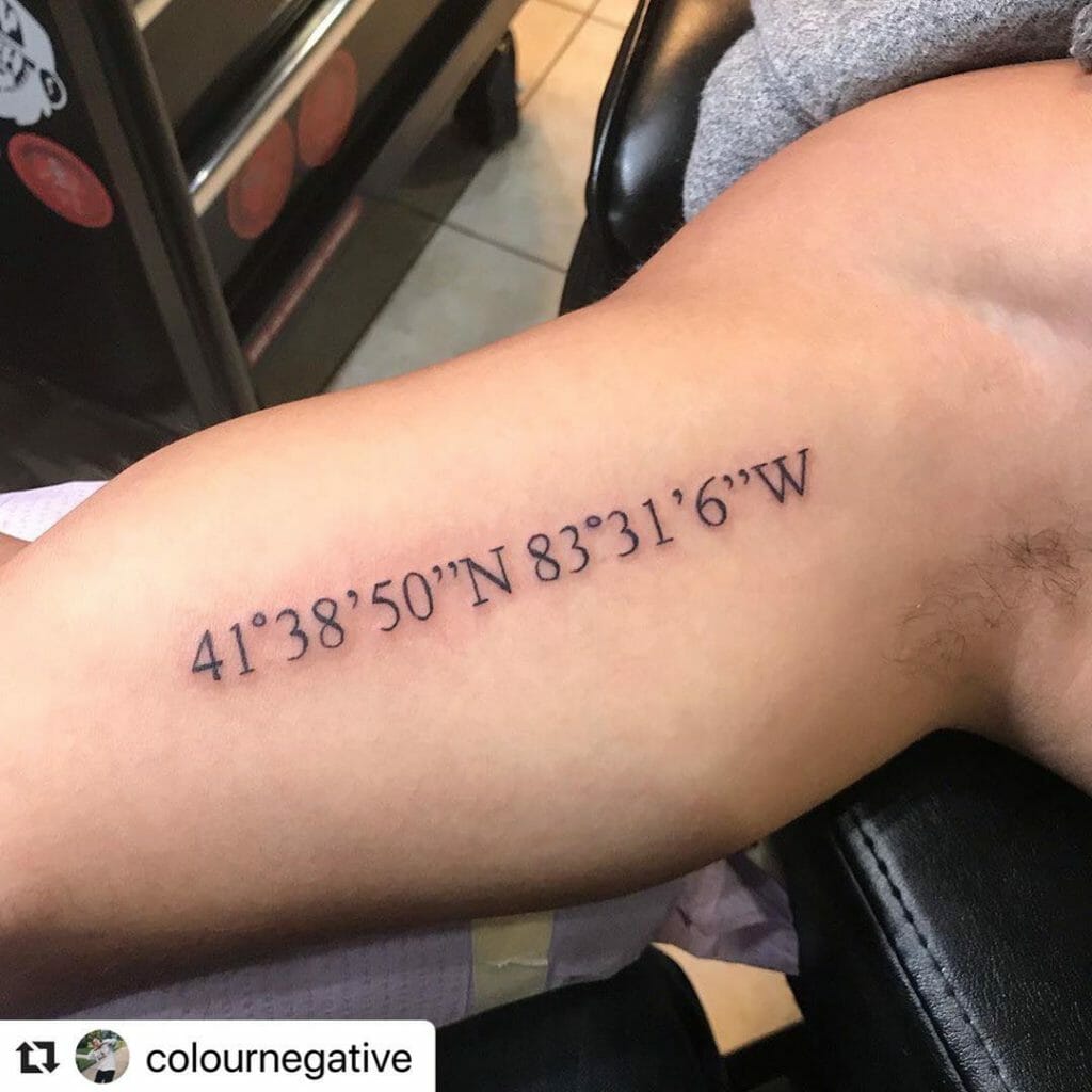 101 Amazing Coordinate Tattoo To Inspire You In 2023! - Outsons
