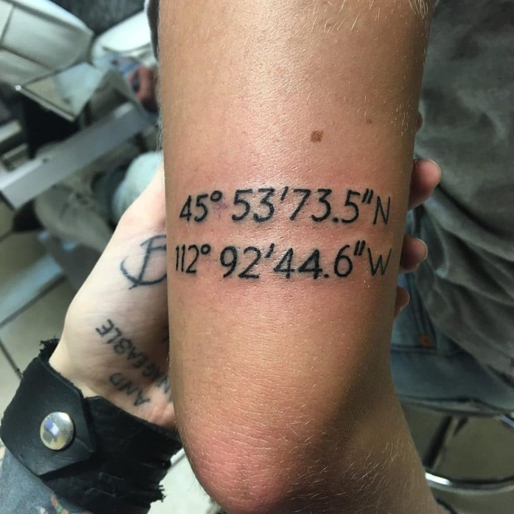 coordinates tattoo