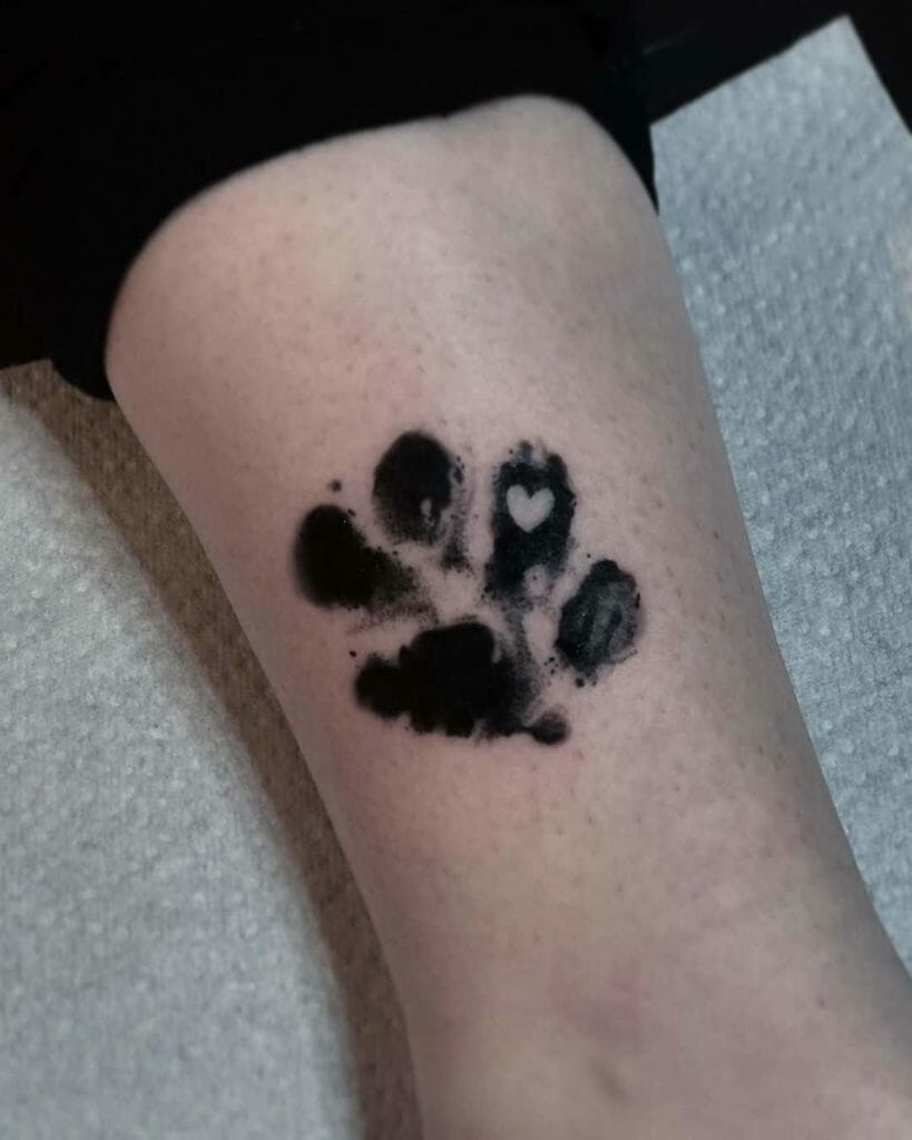 dog paw tattoo