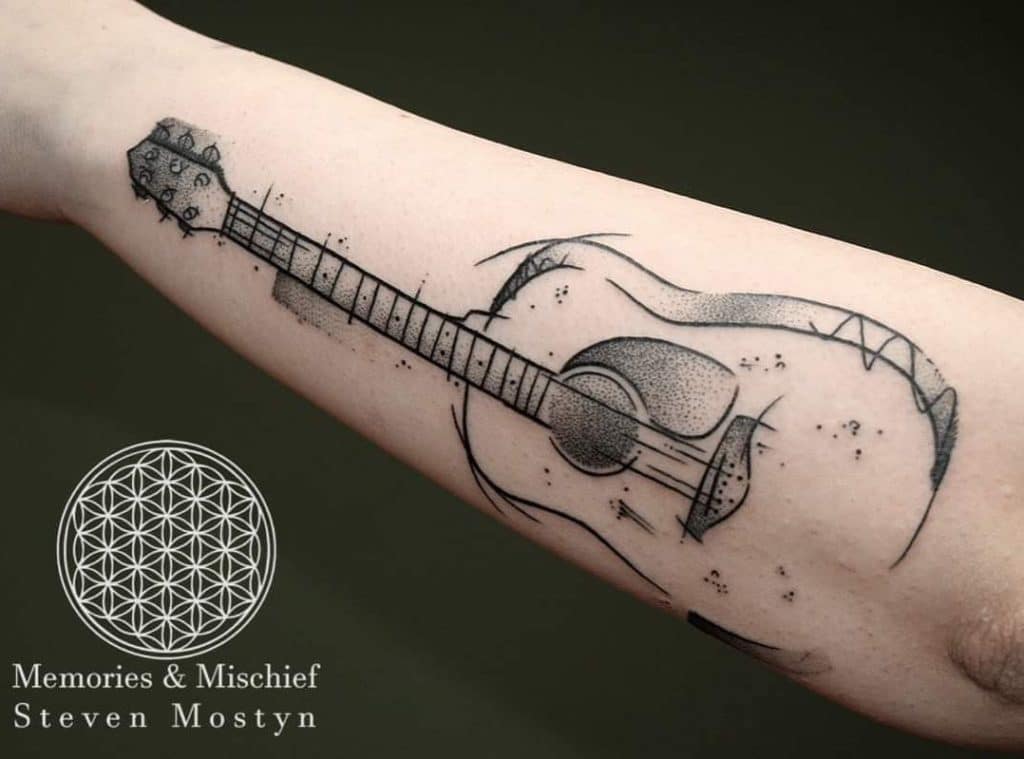 guitar tattoo