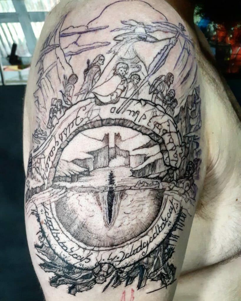 Minimalist Lord Of The Rings Tattoo