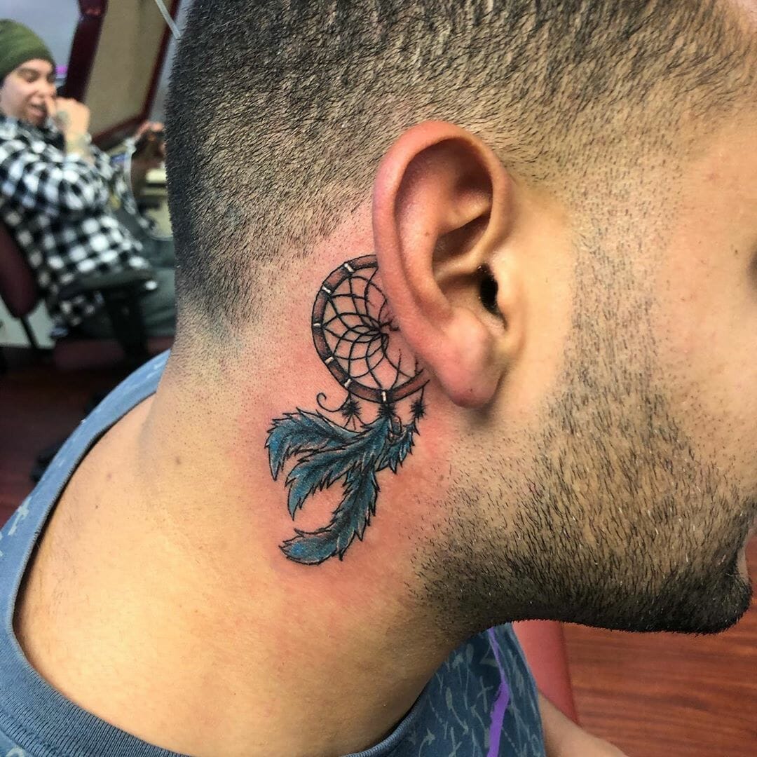 Behind Ear Tattoo Male