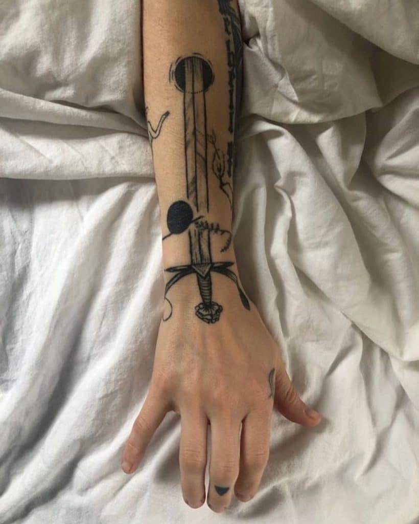 dagger tattoo