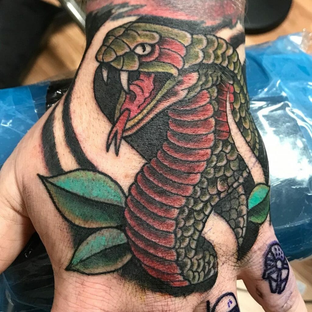 Snake Knee Tattoo