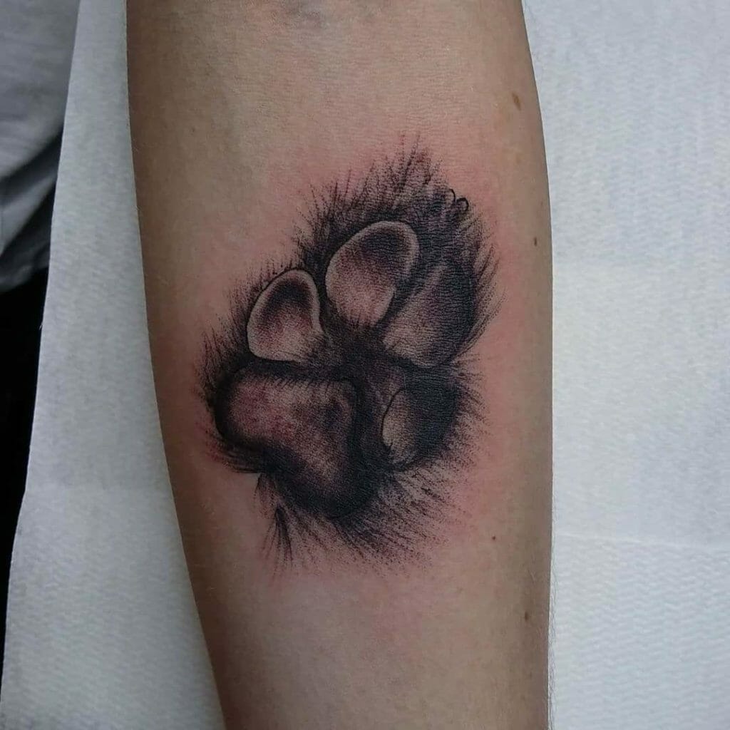 dog paw tattoo