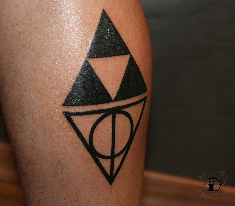 Black ink triforce tattoos Outsons