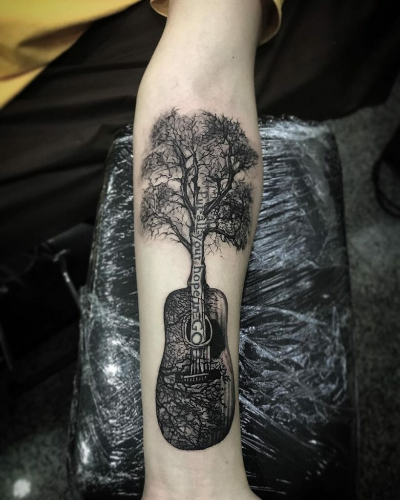 101 Awesome Guitar Tattoo Ideas You Need To See! - Outsons