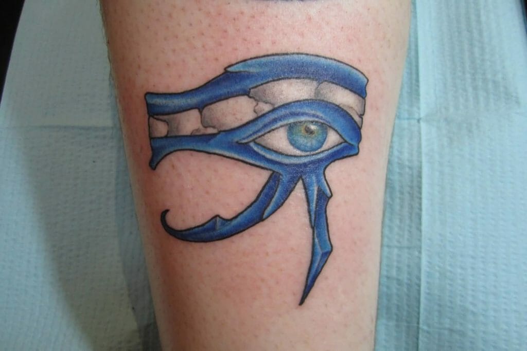 Blue Eye Of Horus Tattoo