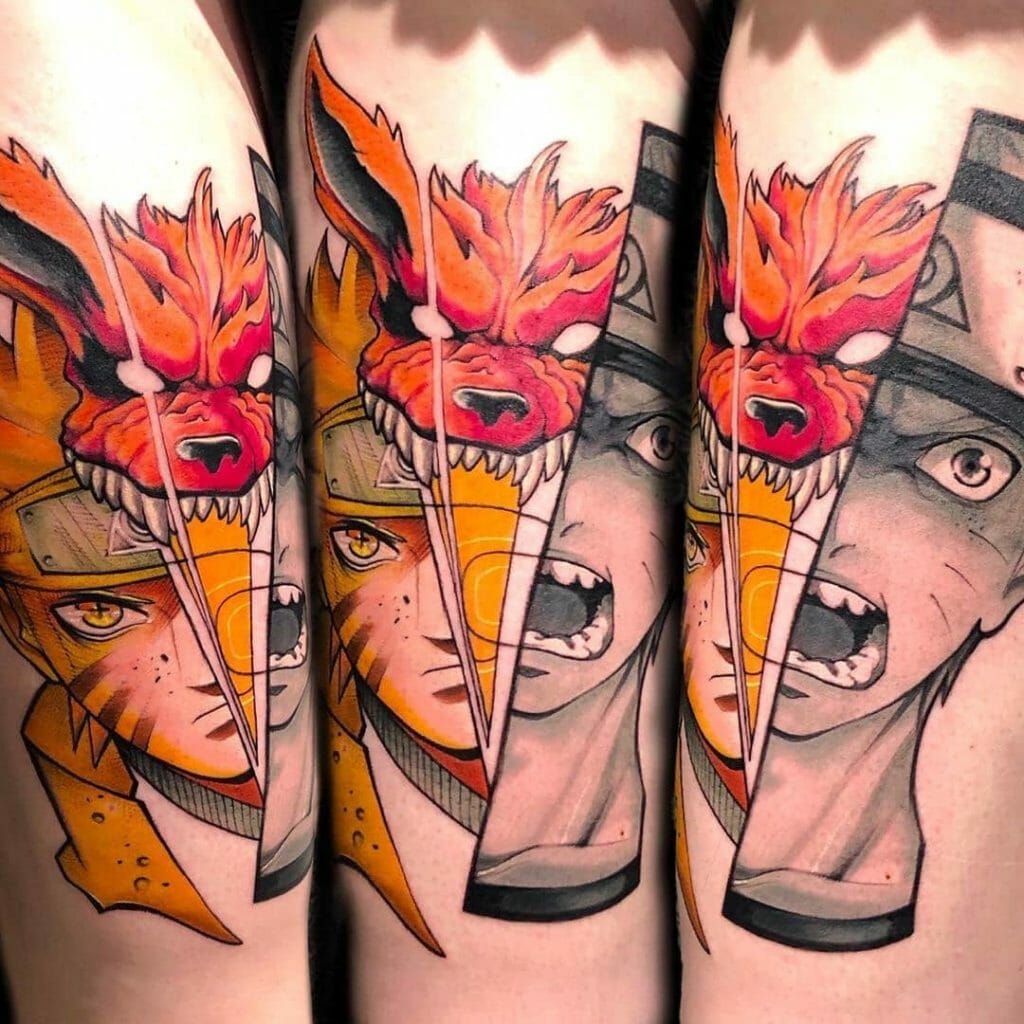 Colorful Ninja Naruto tattoos Outsons