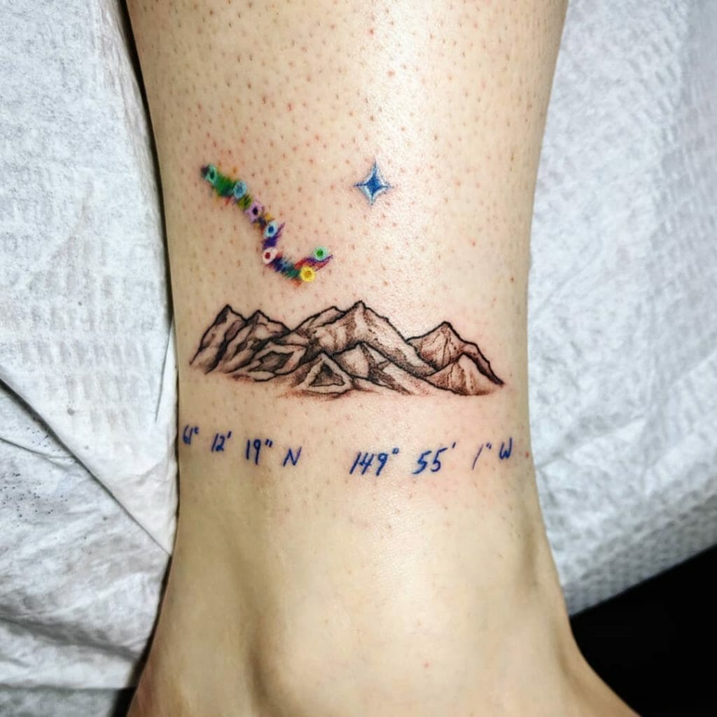 Coordinates tattoo foot Outsons