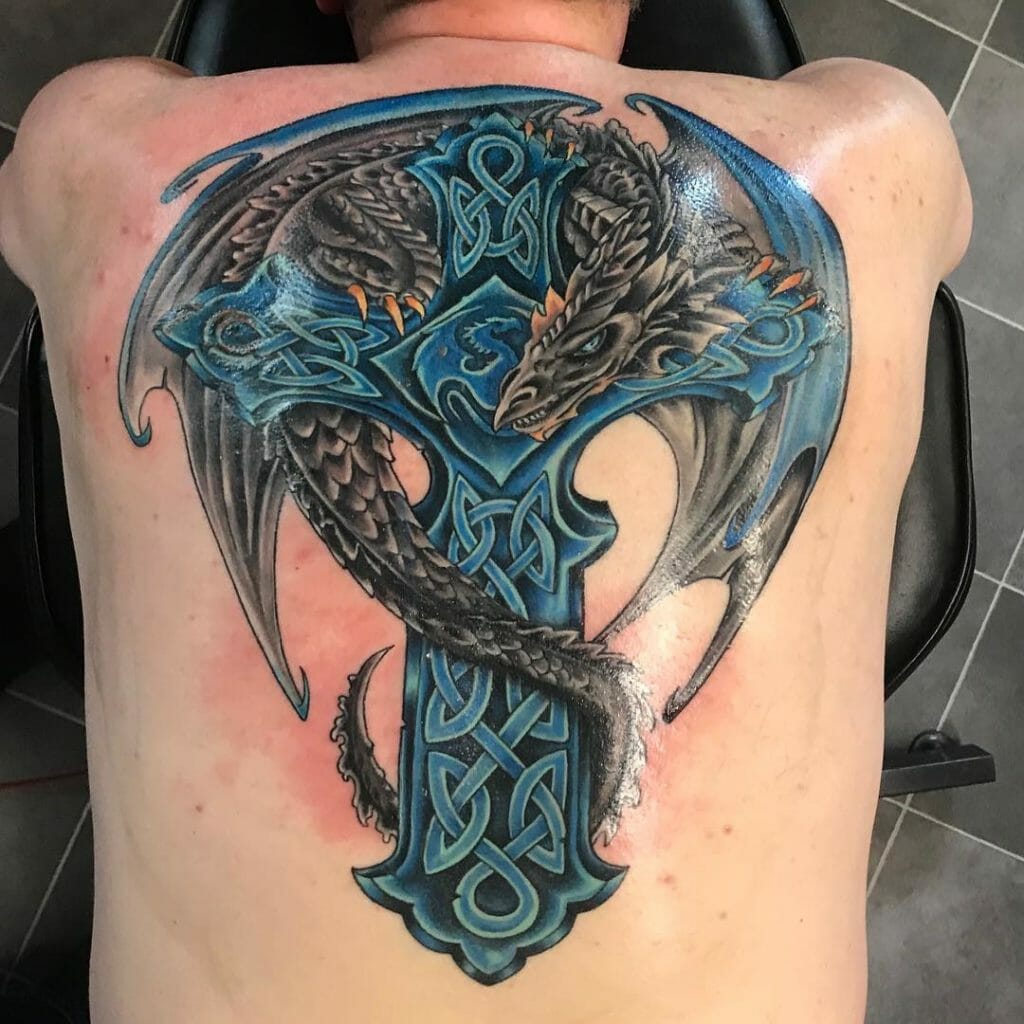 Cross dragon tattoo 1 Outsons