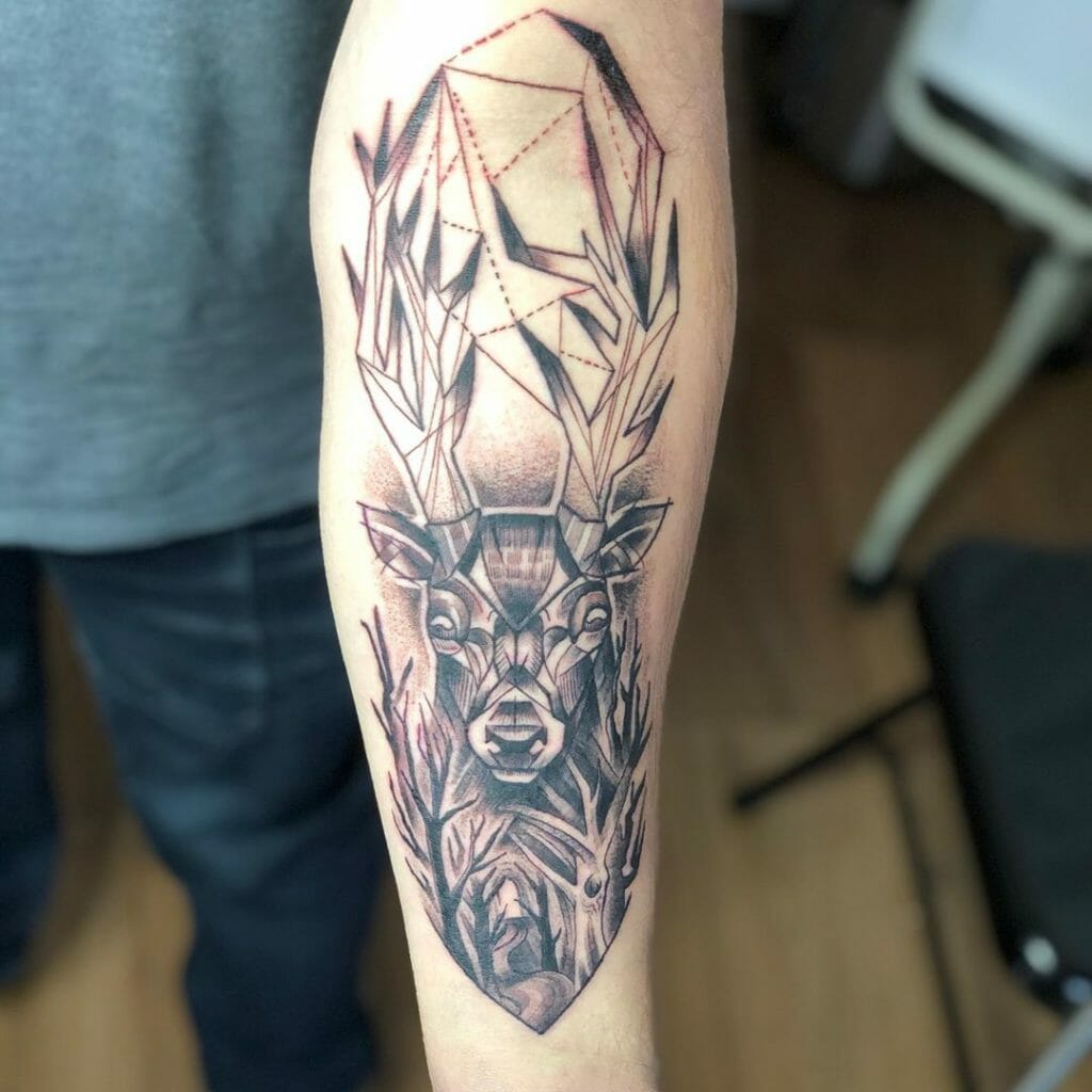 Deer Forest Tattoo design Outsons