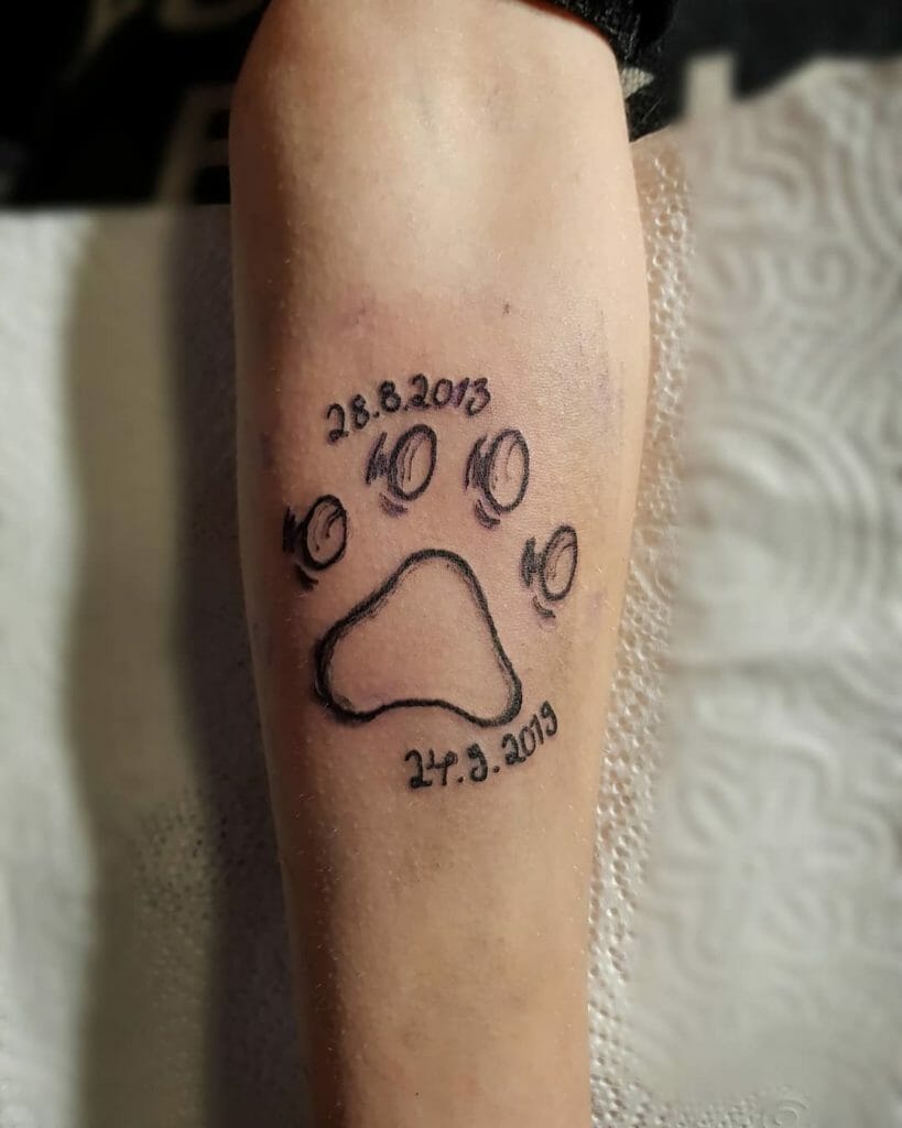 Dog paw tattoo Outsons