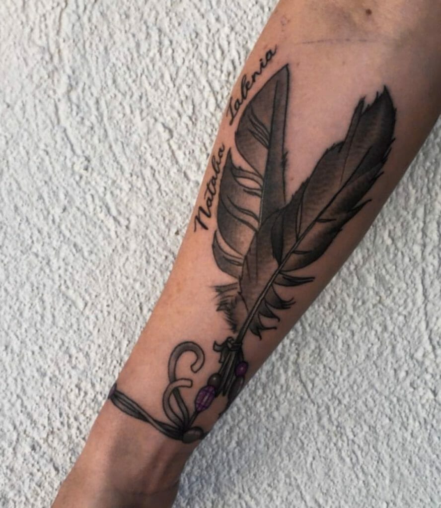 Feather tattoo design