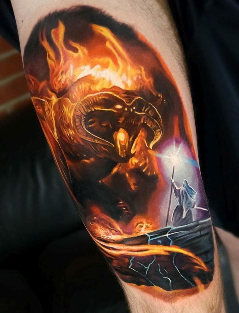 Fireball tattoo