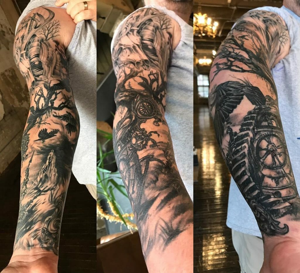 Forest tree sleeve tattoo Outsons
