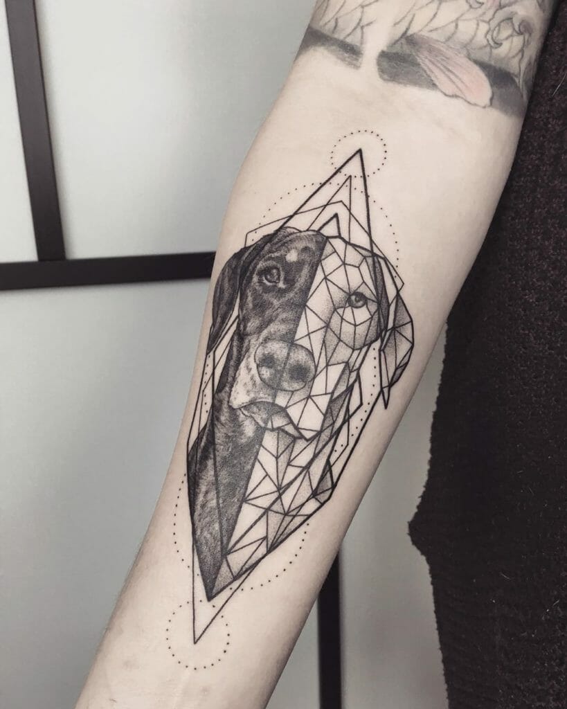 Geometric animal tattoo