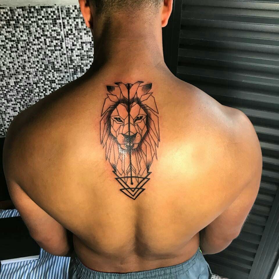 Geometric lion tattooss Outsons