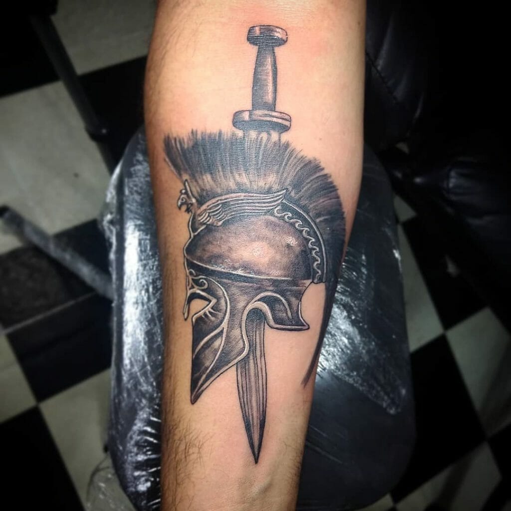 Helmet Spartan tattoo meaning Outsons