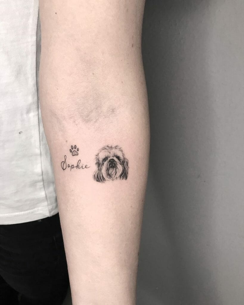Minimalist tattoos dog Outsons