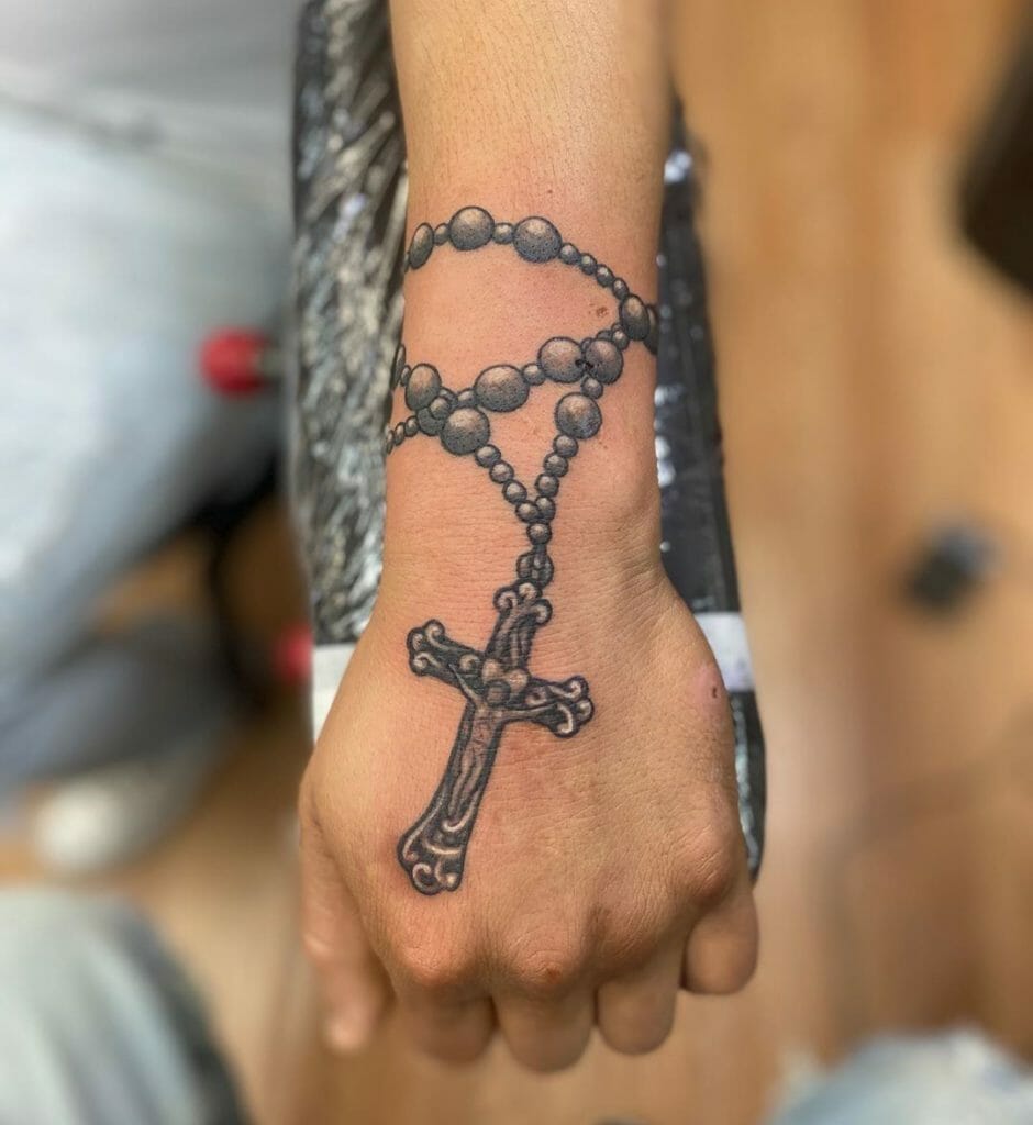 Rosary Christian Cross Tattoo Outsons