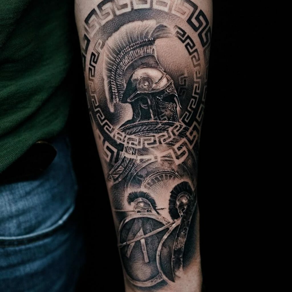 Spartan helmet tattoo meaning Outsons