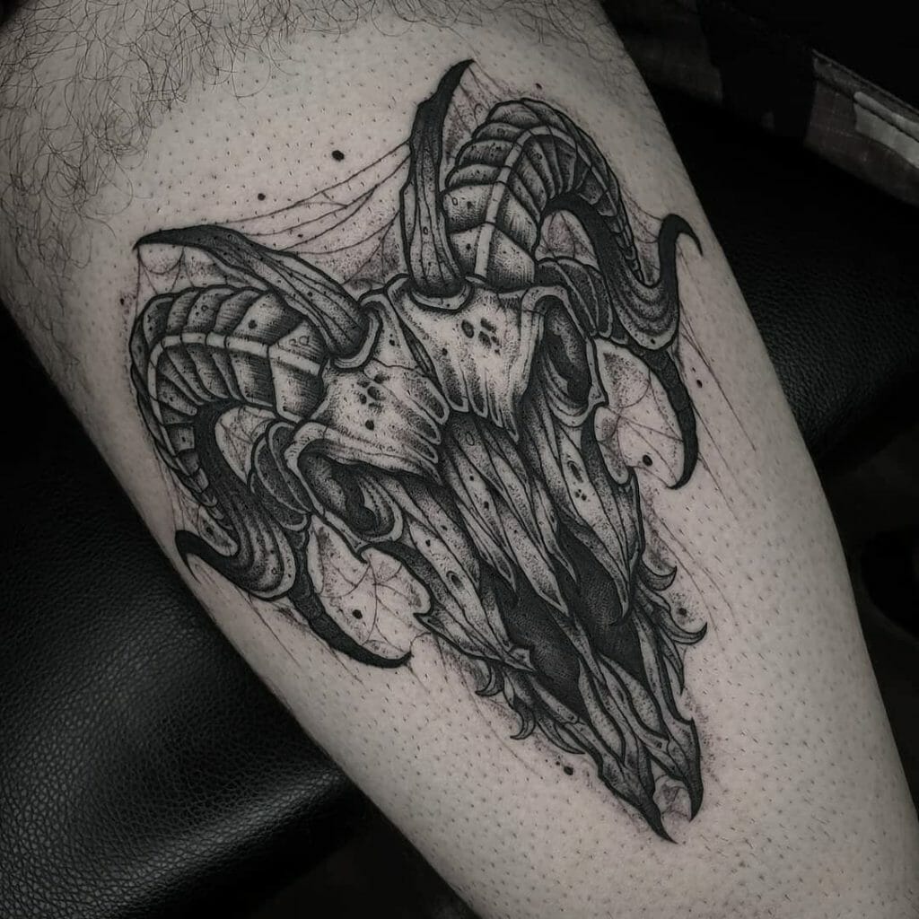 Tattooed ram skull meaning