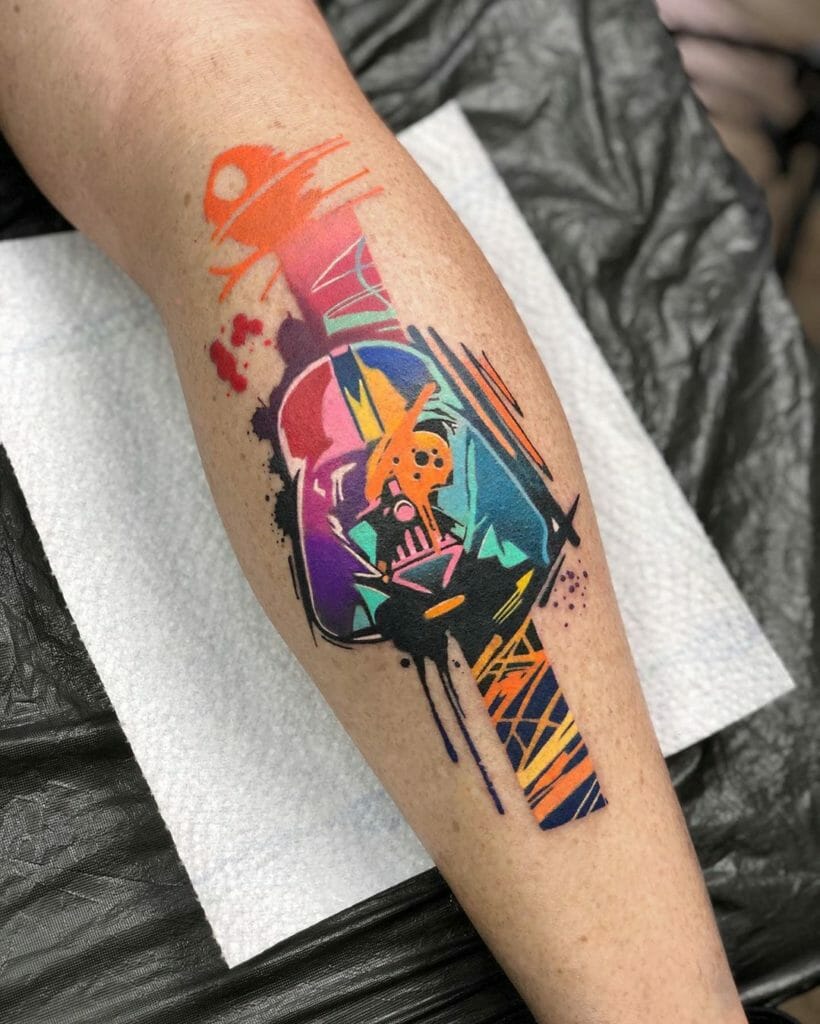 Watercolor tattoo Darth Vader Outsons