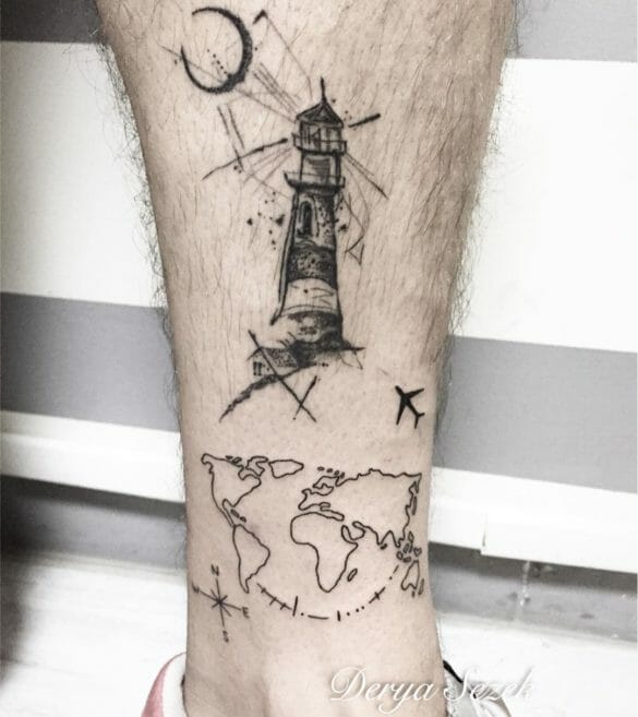 World Map Tattoo 585x657 