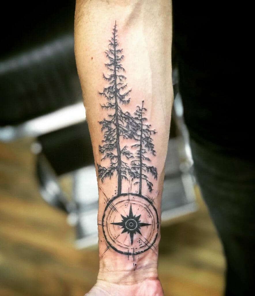 Forest tattoo arm