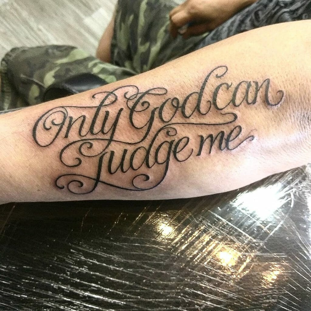 God can judge me tattoo