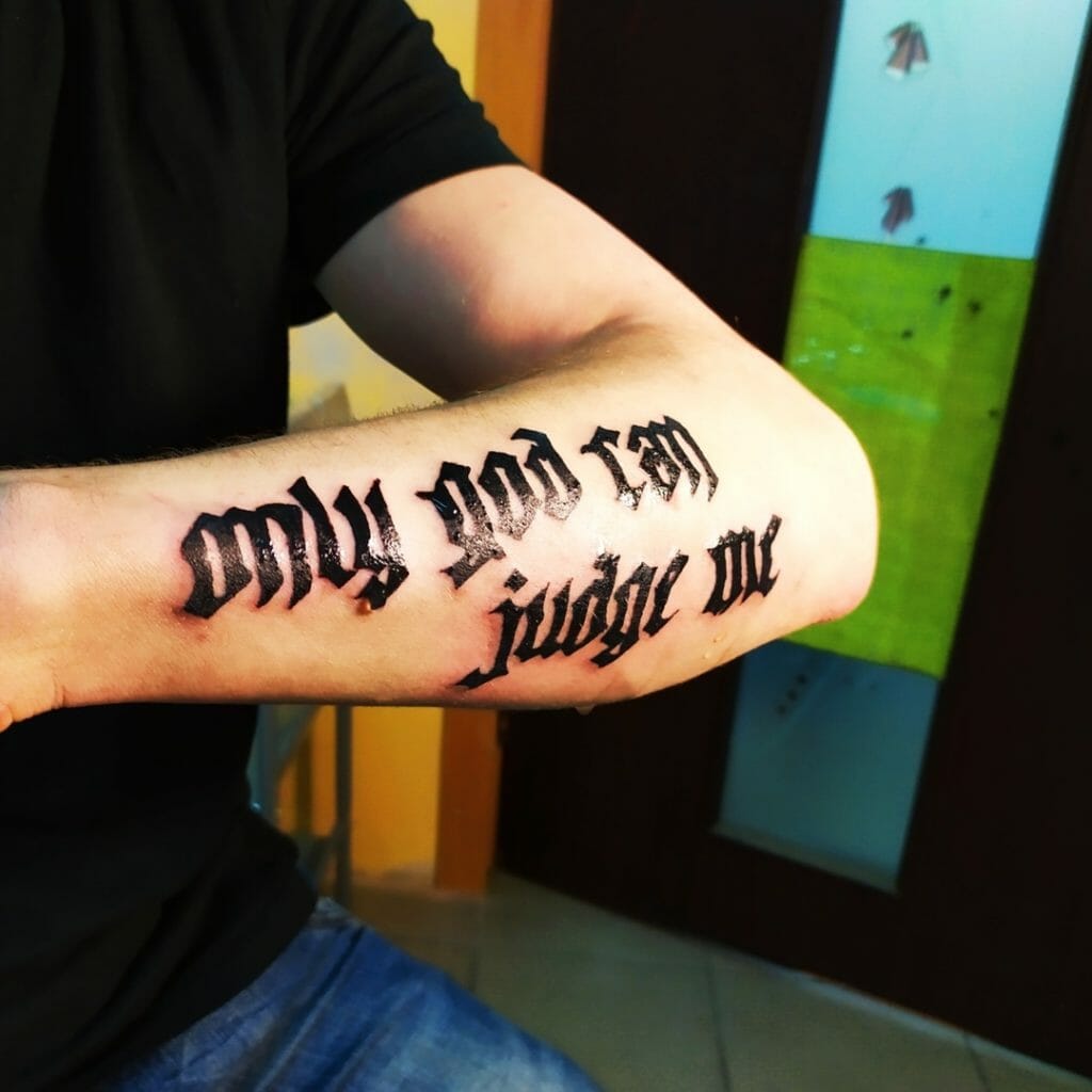 God is my judge tattoo1