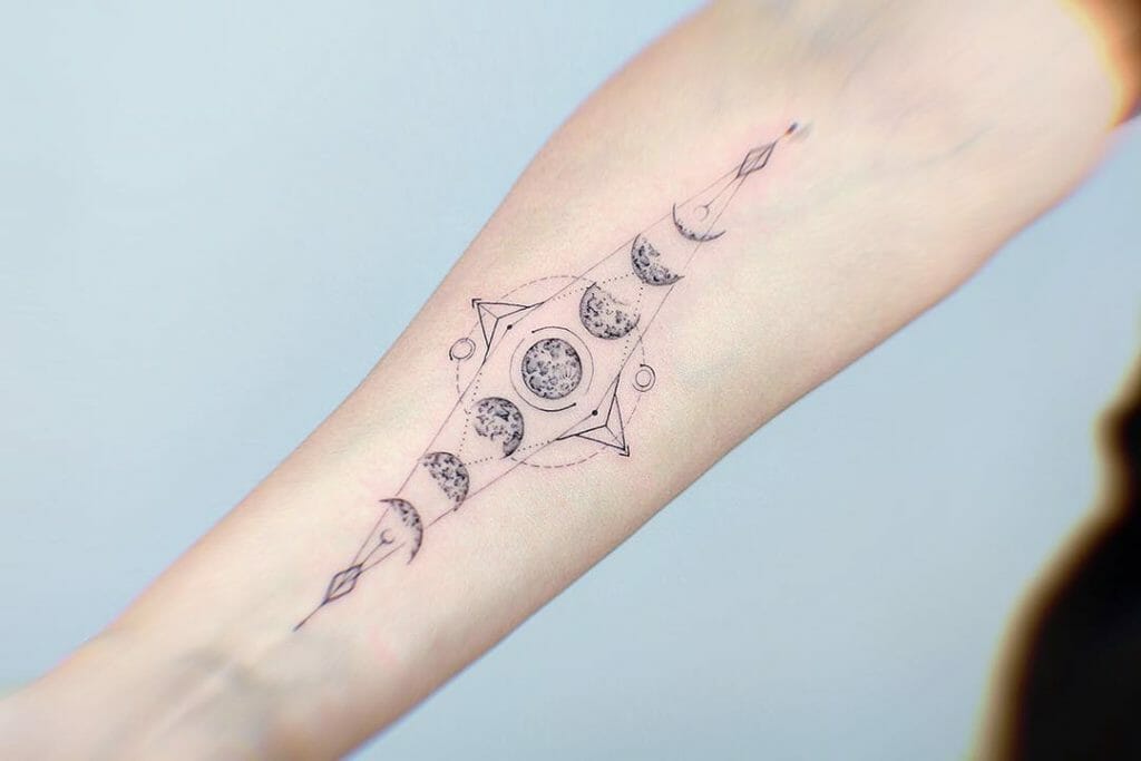 Moon phase tattoo