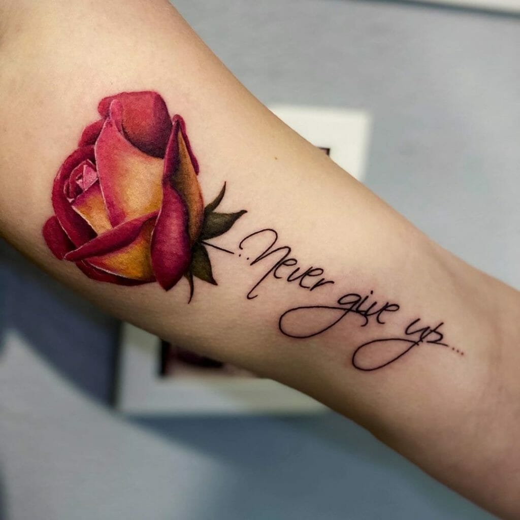 101 Amazing Never Give Up Tattoo Ideas YOu Will Love! - Outsons