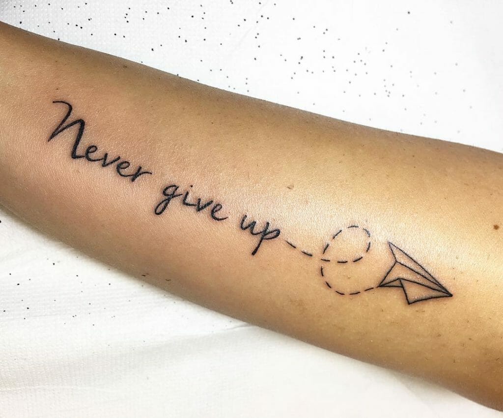 Never give up tattoo21