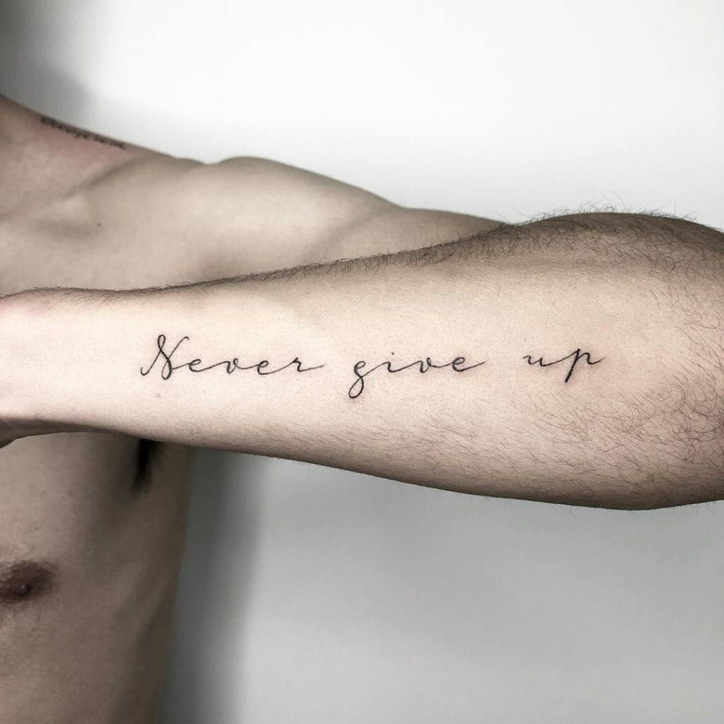Never give up tattoo3