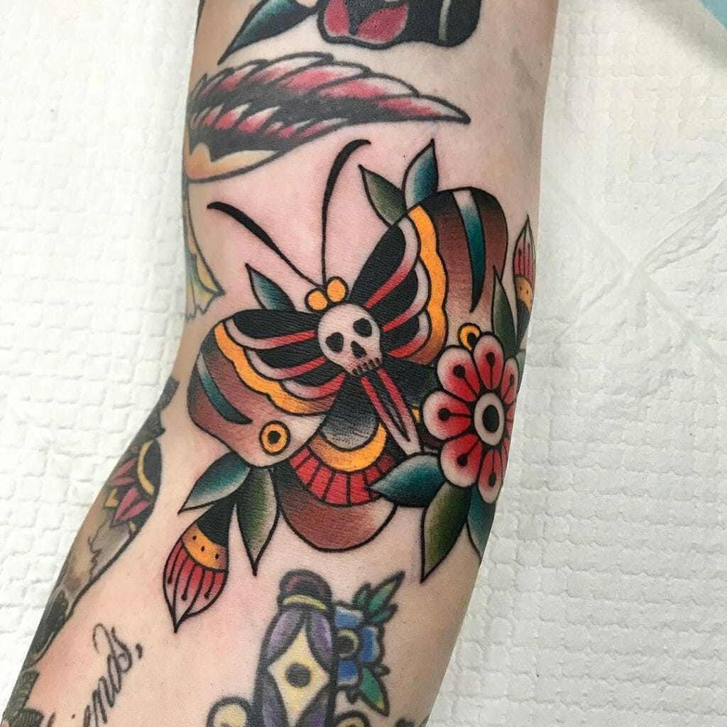 New school moth tattoo collection