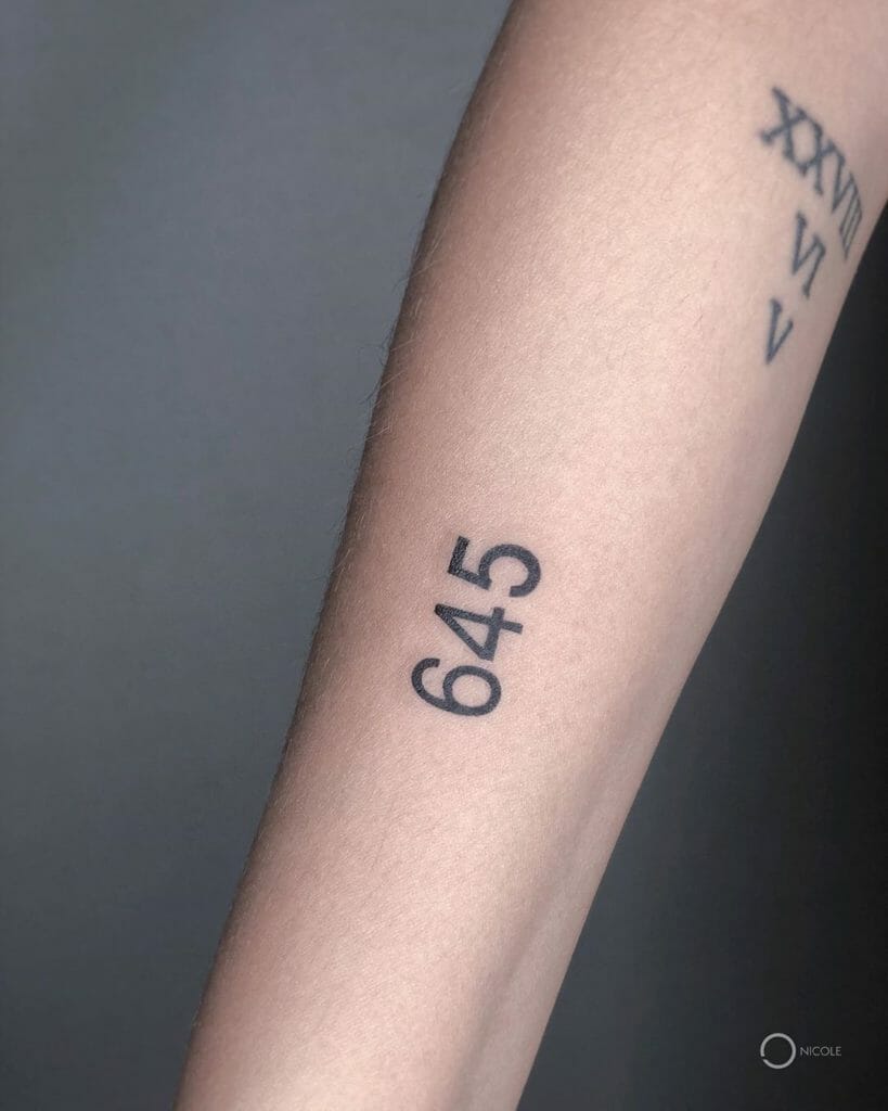 Number tattoo