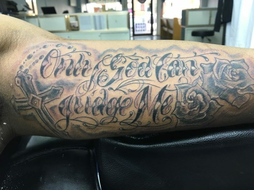 Only God can judge me tattoo1
