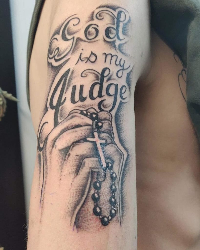 Only God can judge me tattoo3