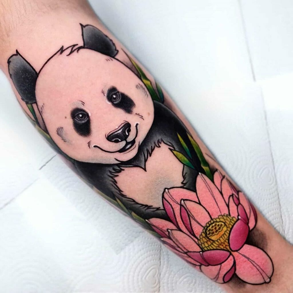 Panda thigh tattoos panda