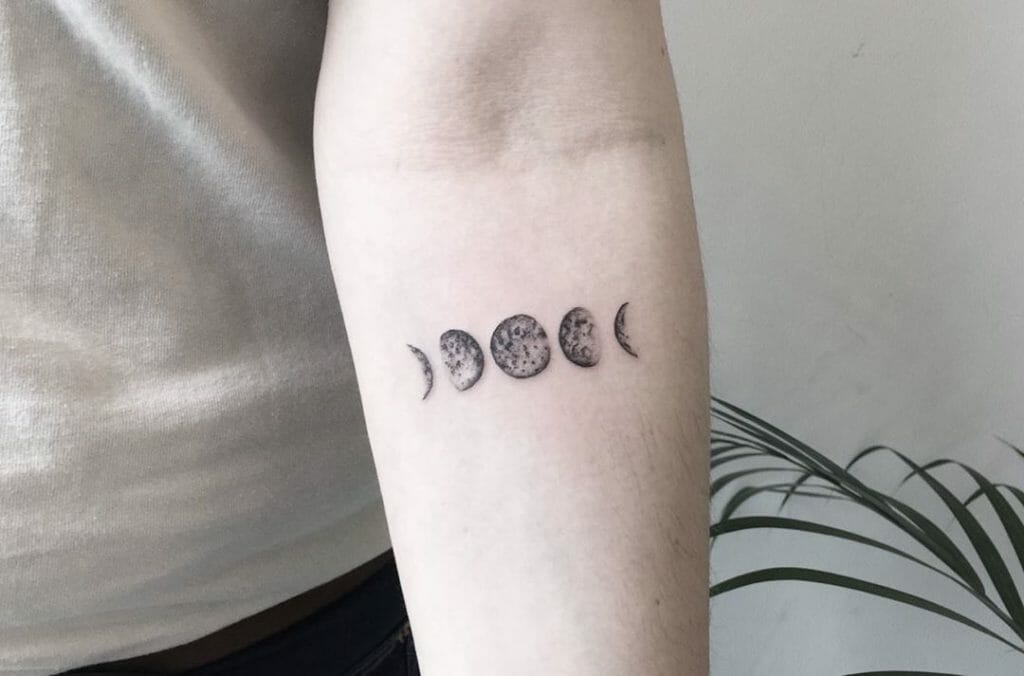 Phases of the moon tattoo