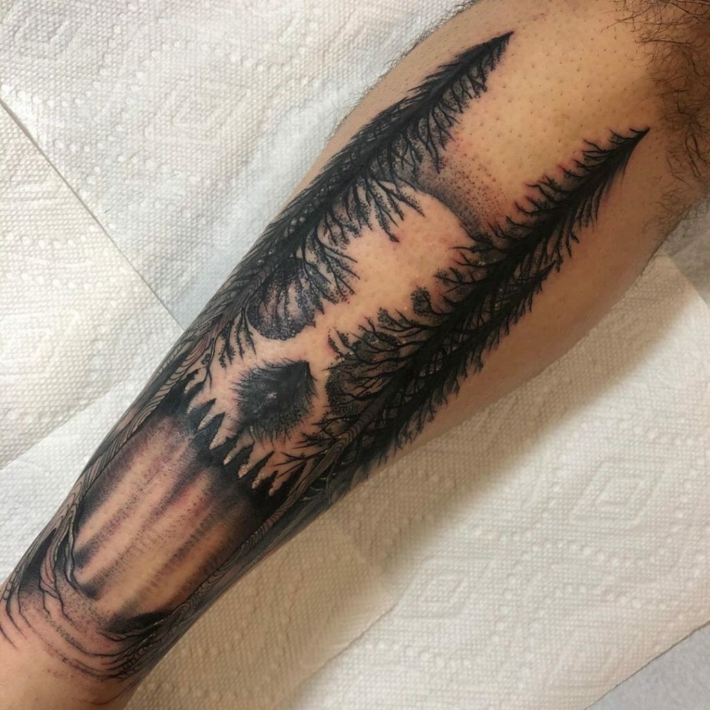 Pine tree tattoo